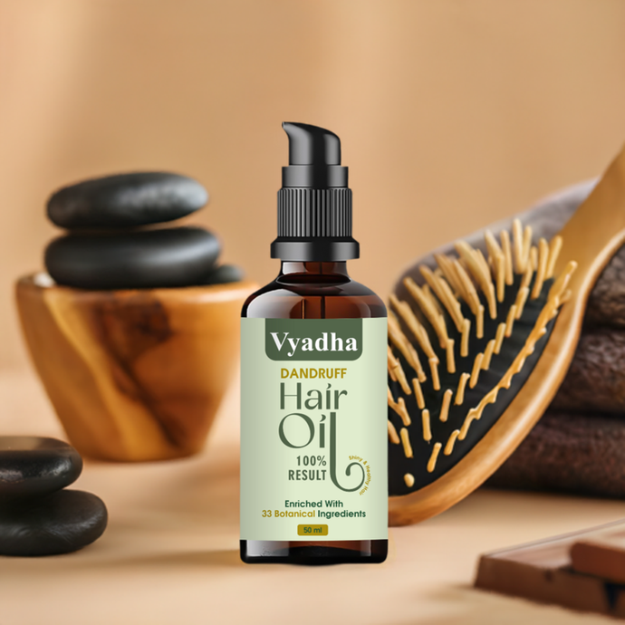 Get Rid of Dandruff Naturally with Vyadha's Dandruff Hair Oil